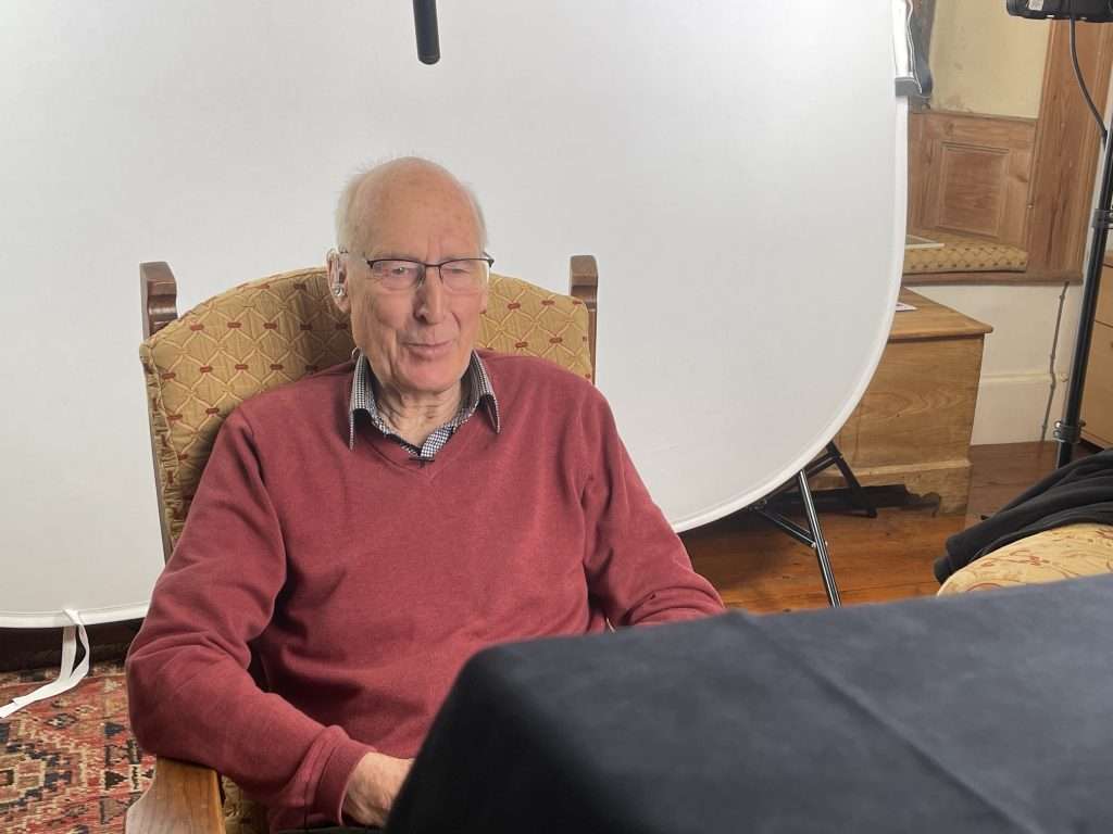 Air Roger Penrose being interviewd by MGL Media for the World Science Festival